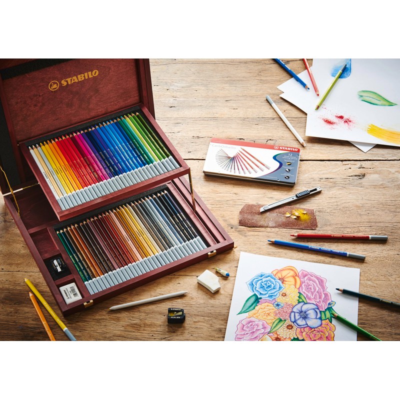 Chalk-Pastel Pencil - STABILO CarbOthello - Pack of 12 -