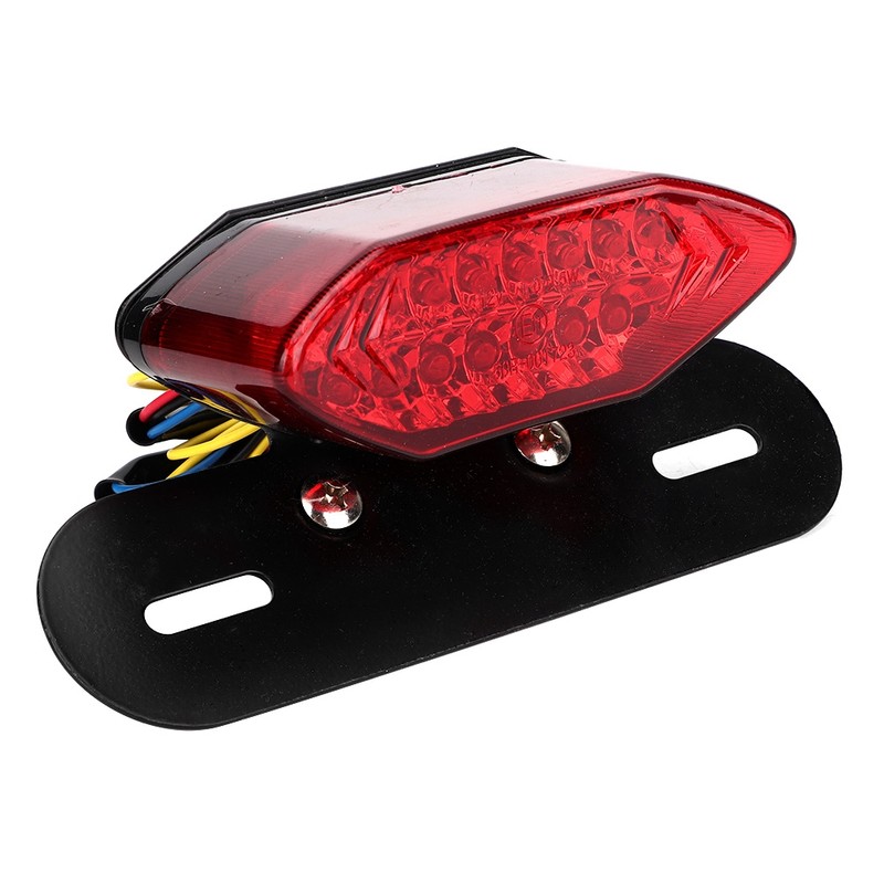 Universal Vintage Motorcycle LED Tail Light Turn Signal Lamp Taillight