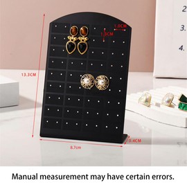 Plastic Earring Display Stand, 48 Holes, 5-Piece Set, L-Shaped Organiser Board, Black