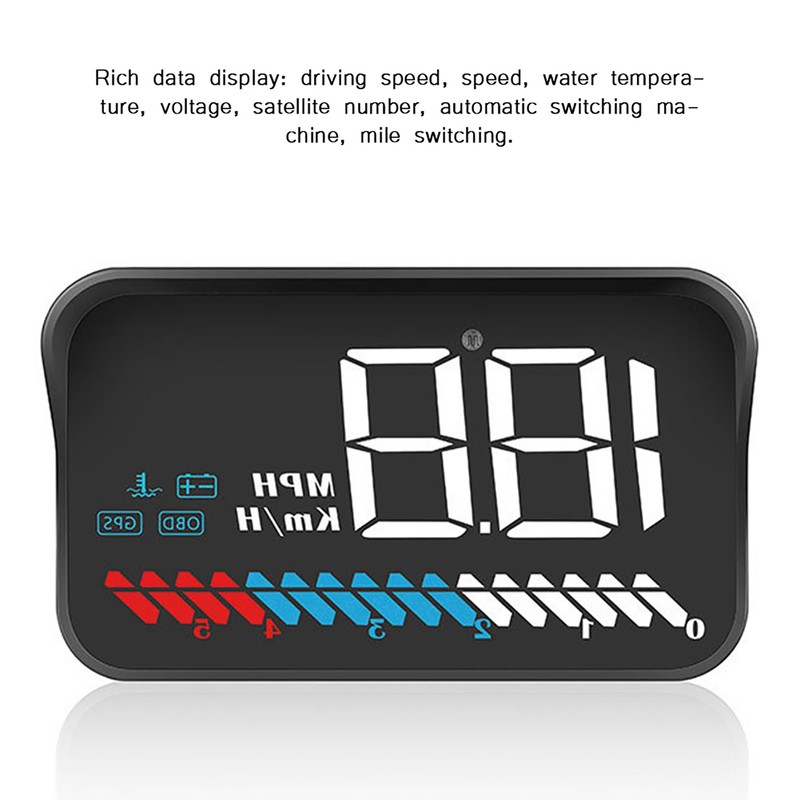 Head Up Display LED Speedometer Color Projection Speed Warning M7