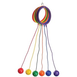 Constructive Playthings Ankle Skip Ball Toys for Kids 5 Yrs., Kids Playground Equipment, Teacher Supplies for Physical Education, Gross Motor and Balancing Skills, Great Christmas Gifts, Set of Six