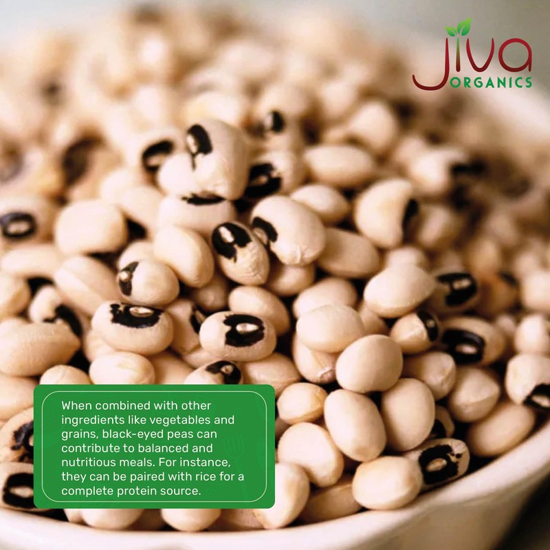 Jiva Organics Organic Black Eye Peas 2 Pound Bag -