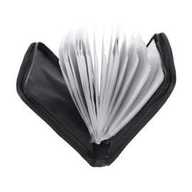 Groov-e Portable CD Wallet - CD Holder Case with Protective Sleeves - 40-Disc Capacity, Scratch & Dust Protection - Black