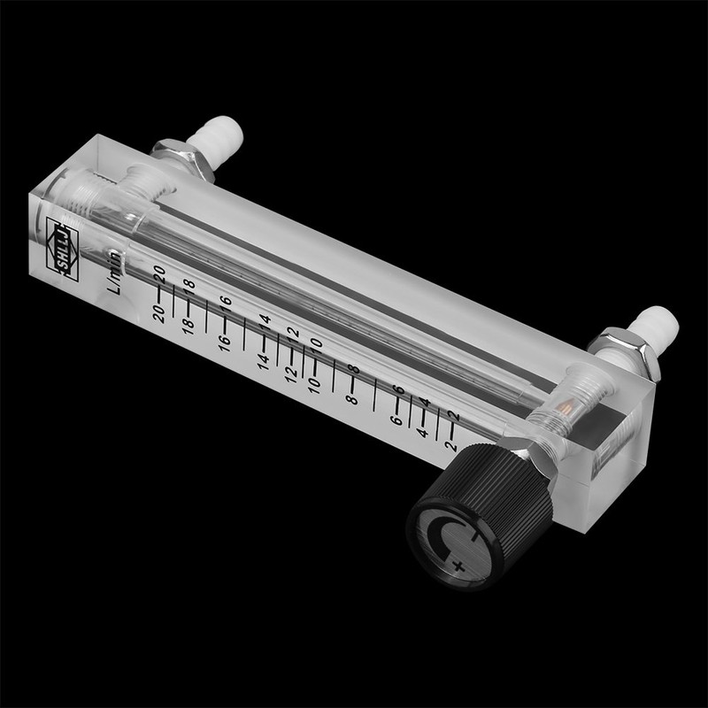 Flow Meter 2-20LPM Acrylic Air Oxygen Flow Meter with Control