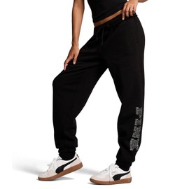 Victoria's Secret Ivy Fleece Campus Sweatpants Pure Black