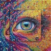 Impossible Puzzles for Adults 1000 Pieces, Colorful Eye Gemstone Art