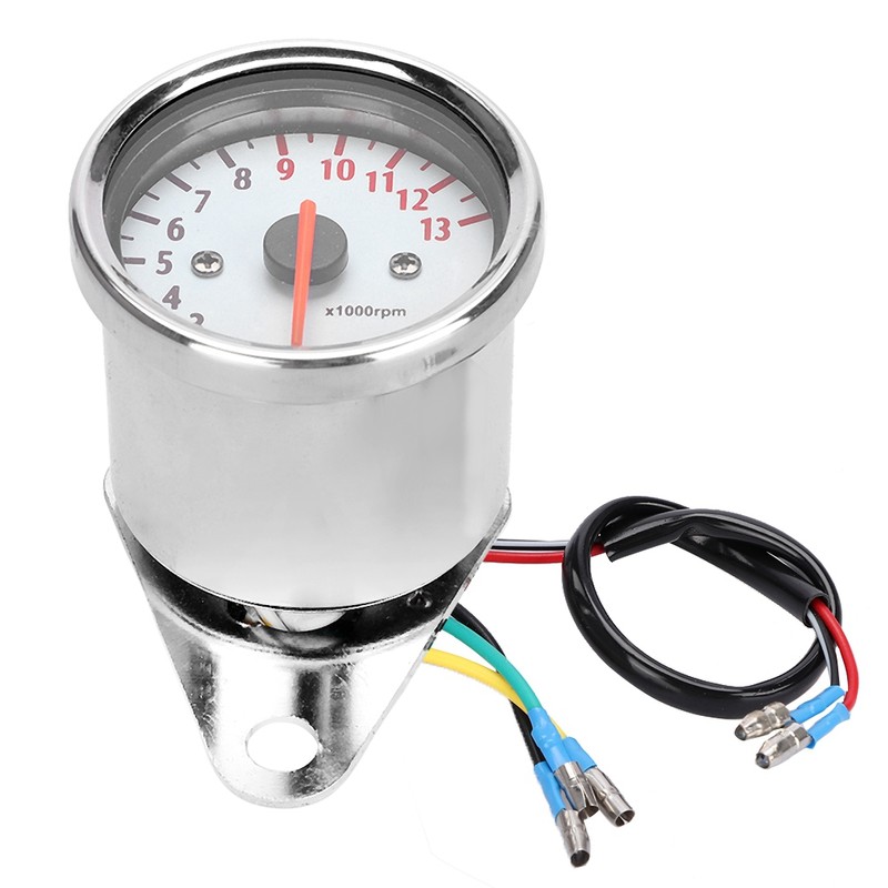 DC 12V Universal Motorcycle LED Display Tachometer Electronic Tach Meter