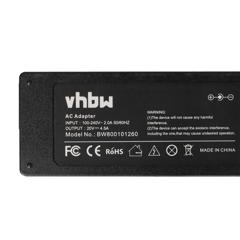 vhbw 90W Power Supply Compatible with IBM Lenovo ThinkPad SL410
