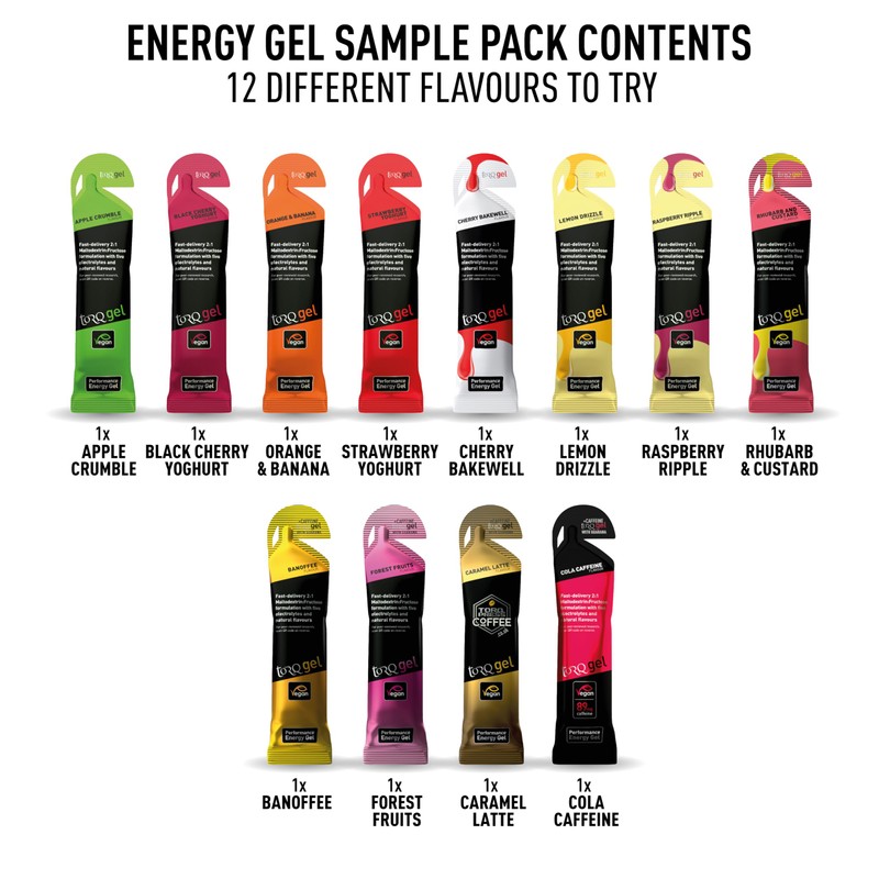 TORQ Running Gels with Caffeine & Electrolytes - 2:1 Maltodextrin: