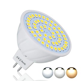 AGIPS Wide Voltage Lights 2pcs/lot LED MR16 Bulb Light 6W 110V 220V DC 12V 2835 SMD 36 54 72 LEDs Diode Spotlight Bombillas Warm/Cold/Natural White Household Bulbs (Color : OneColor, Size : 220V)