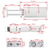 Heschen Dual Aluminum Air Cylinder CXSM 20-70 Guide Rod Plate