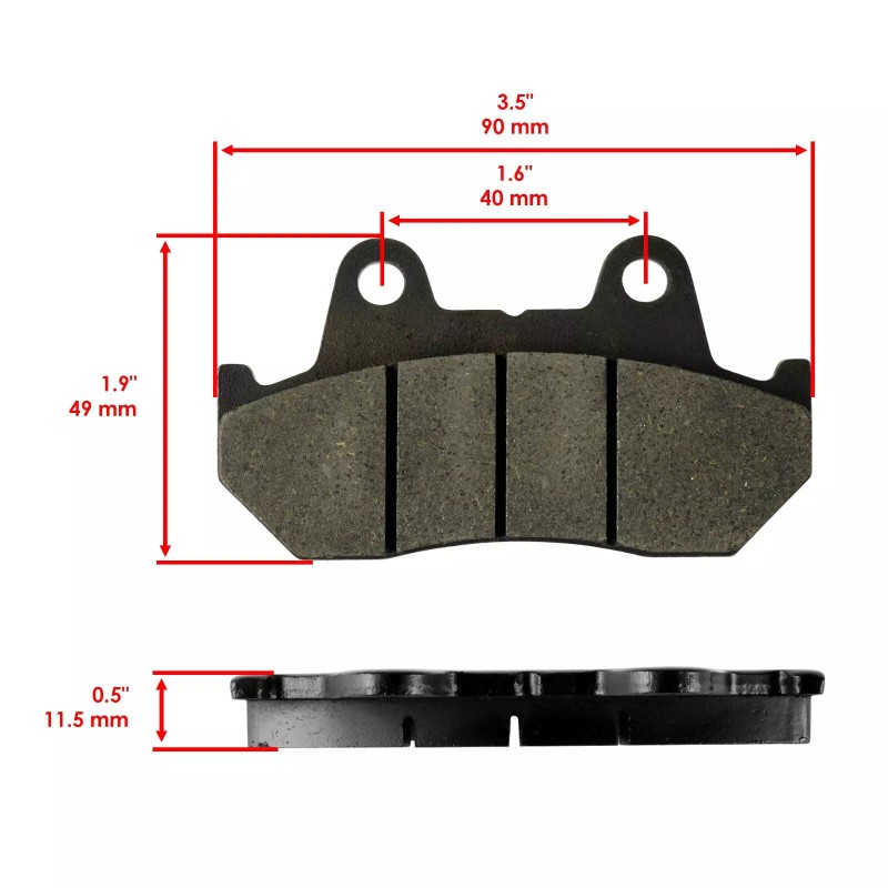 Caltric Front And Rear Brake Pads for Honda VF700C VF