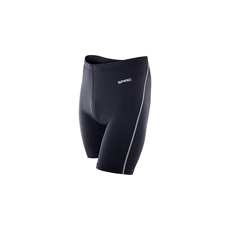 Spiro Men's Base Bodyfit Shorts, Black, X Small