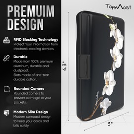 TopMost Metal Wallets and Wallets, orchid, Card and note compartments