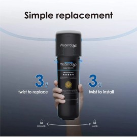 Waterdrop WD-RF10 Water Filter, 8000 Gallons High Capacity, Black