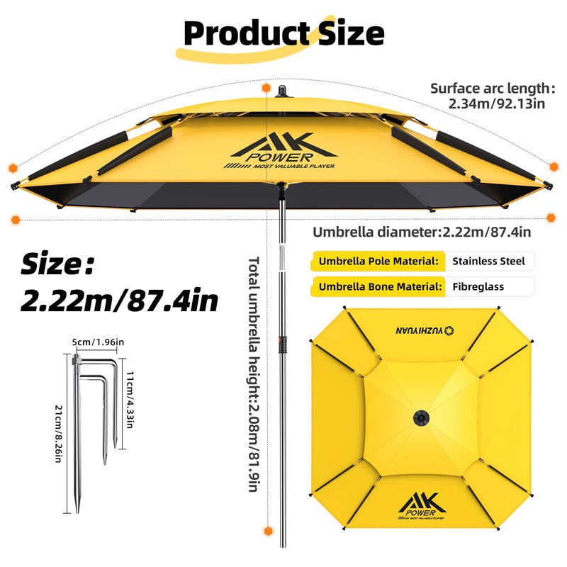 Outdoor Patio Umbrella, Easy to Push up for Baby &