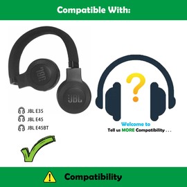 Professionelle Ersatz Ohrpolster Kissen Kompatibel mit JBL E45BT E35 E45 On Ear Wireless Kopfhörer Ohrpolster mit weichem Proteinleder/Memory-Schaum