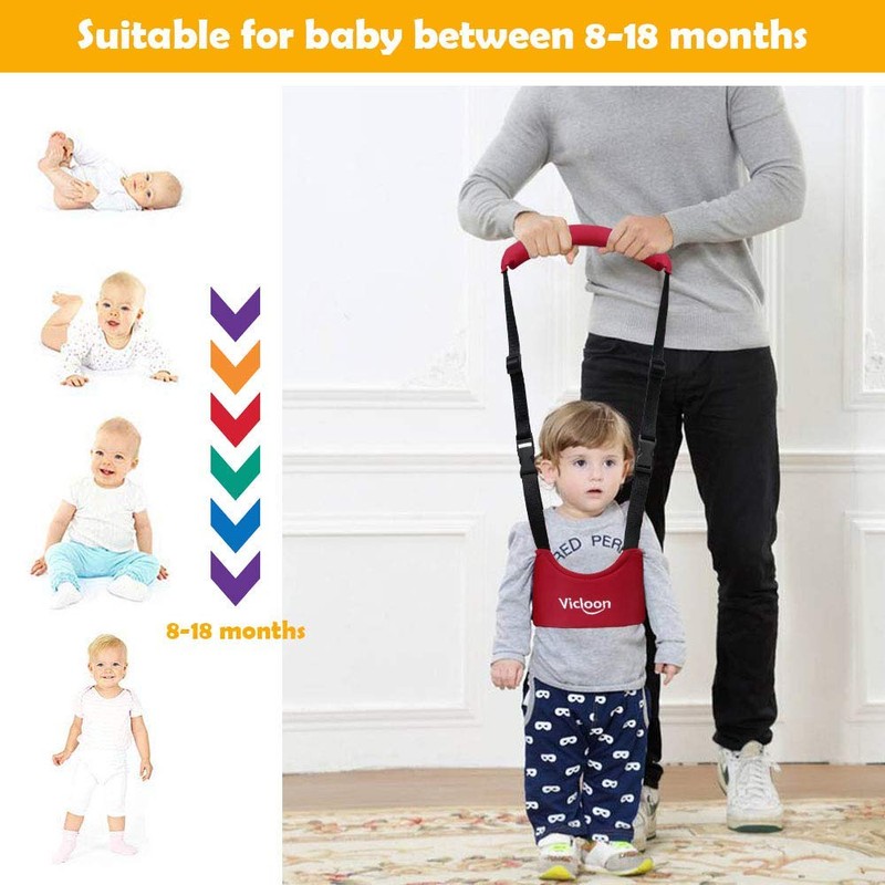 Vicloon Hand-held Baby Walker Toddler Walking Assistant Helper Kid Safe