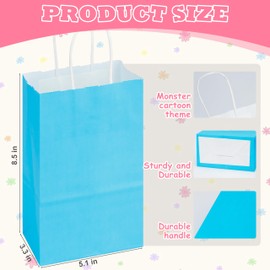 Tlpmsk 36Pack Gift Bags with Handles,5.1×3.3×8.5 Inch Kraft Paper Bags Bulk,Multi-color Party Favor Bags for Shopping,Mother's Day,Wedding,Birthday,Goodies