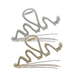 Baluue 2pcs Snake Hair Clip Tassel Chains Non- Fashionable Hair Accessories for Women and Elegant Design for Everyday Use