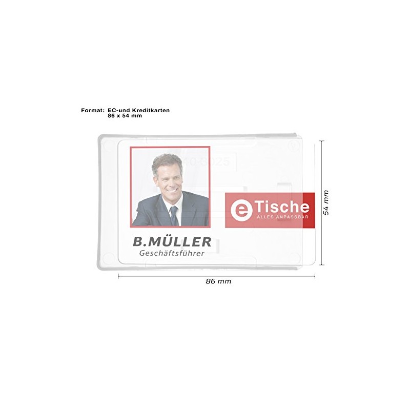 Karteo Card Holder Transparent Open [Pack of 1] ID Card