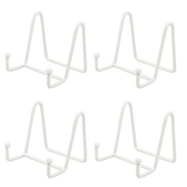 LIONWEI LIONWELI White Decorative Plate Stand Holder Picture Frame Stand Easel Display Stand