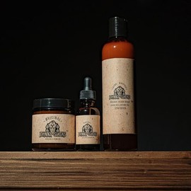Johnny Slicks Kit de adelgazamiento para el cabello – Apoya la salud del cabello y el cuero cabelludo con lavado de barba, aceite de barba y pomada – 