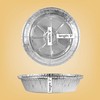 PLASTICPRO 9'' Inch Round Tin Foil Pans Disposable Aluminum, Freezer