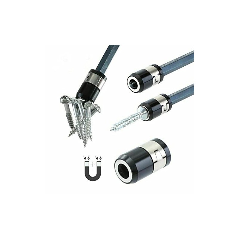 Comimark 2Pcs Magnetic Ring Strong Magnetizer Screwdriver Electric Hex Bit