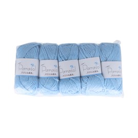 Yokota 6900 Wool Parasol, Acrylic, Medium Size, Solid Color, 5 Ball Set, Col.7, Light Blue