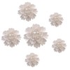 ALYCASO 6 PCS/Set Ceramic Flower Wall Décor Artificial 3D Flower