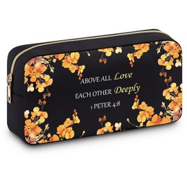 Christian Gifts for Women Cosmetic Bag Inspirational Gifts for Women Religious Gifts for Mom Daughter Sister Baptism Faith Gift Encouragement Gifts for Women Mum Friend Religious Makeup Bag