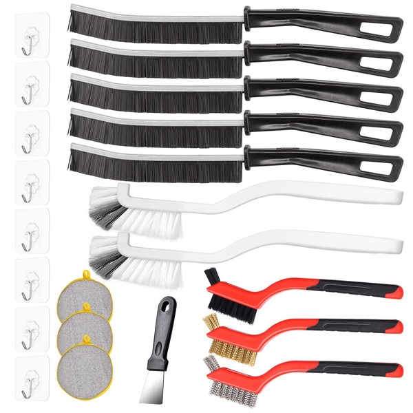 Cimeton 24PCS Crevice Cleaning Brush Set Detail Cleaning Brush Set