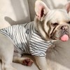 Dog and Owner Matching Clothes,White Striped Dog Shirts Summer T-Shirt