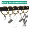 LEPEVNEY Bronze Metal Curtain Rings 55mm Inner Dia Drapery Ring