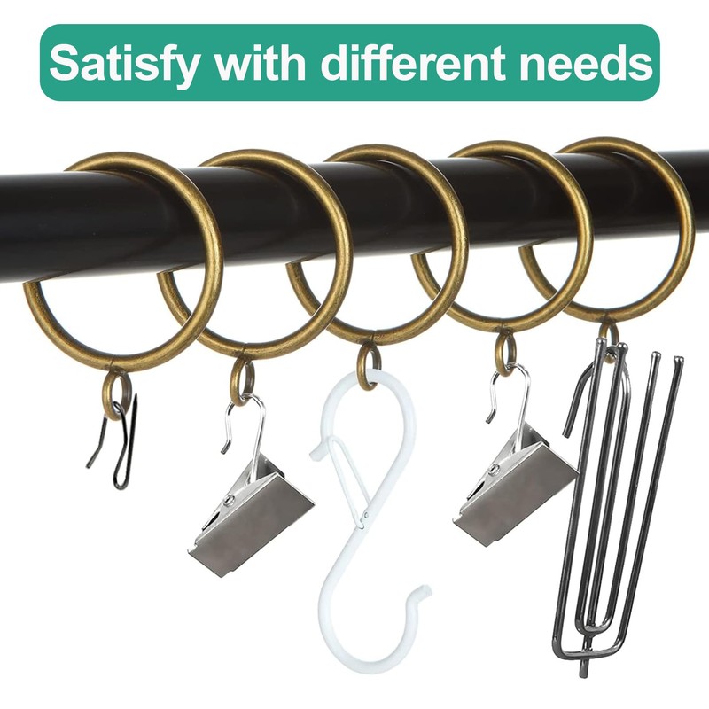 LEPEVNEY Bronze Metal Curtain Rings 55mm Inner Dia Drapery Ring