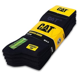5 Pairs of CAT Business Socks Fine Women's Men's Socks without Rubber Stockings Size 35-50, Black (Black)