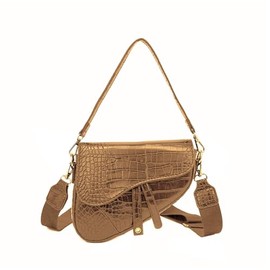 PURFANREE Women Trendy Saddle Shoulder Bag Clutch Purse Underarm Handbag Satchel HandBag Crossbody Bag