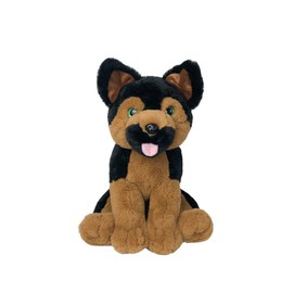 The Bear Factory German Shepherd Stuffed Animal – 16” Lifelike Plush Dog for Kids & Adults – Soft, Cuddly, Realistic Gift for Dog Lovers