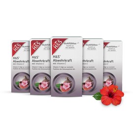 H&S Defence Power with Vitamin C Tea, 5 x 20 Bags (1.8 g each): Fruity and Soothing Tea Blend with Vitamin C, Pack of 5