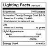 30W Spiral LED Bulbs, E26/E27 Corn Light (250W Incandescent Equivalent),