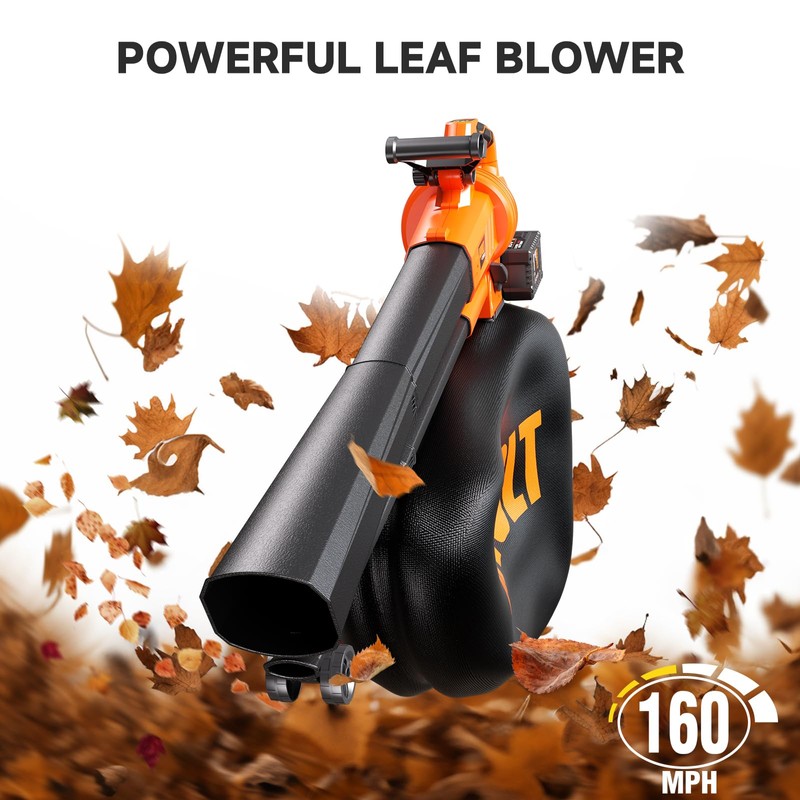 AIVOLT Cordless Leaf Blower Vacuum Mulcher 3-in-1 Leaf Vacuum with