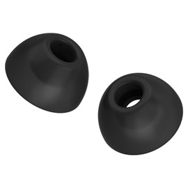 Ear Tips for Cearvol Diamond X1 Hearing Aids - Large (13 mm/0.51 inch), Black, 3 Pairs of Open Domes and 3 Pairs of Closed Domes, Replacement Hearing Aid Domes