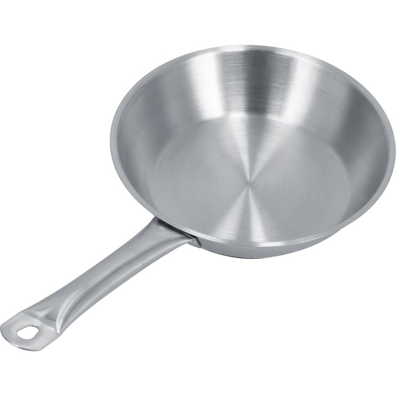 Stainless Steel Frying Pan Single Handle Fried Pan Cookware for