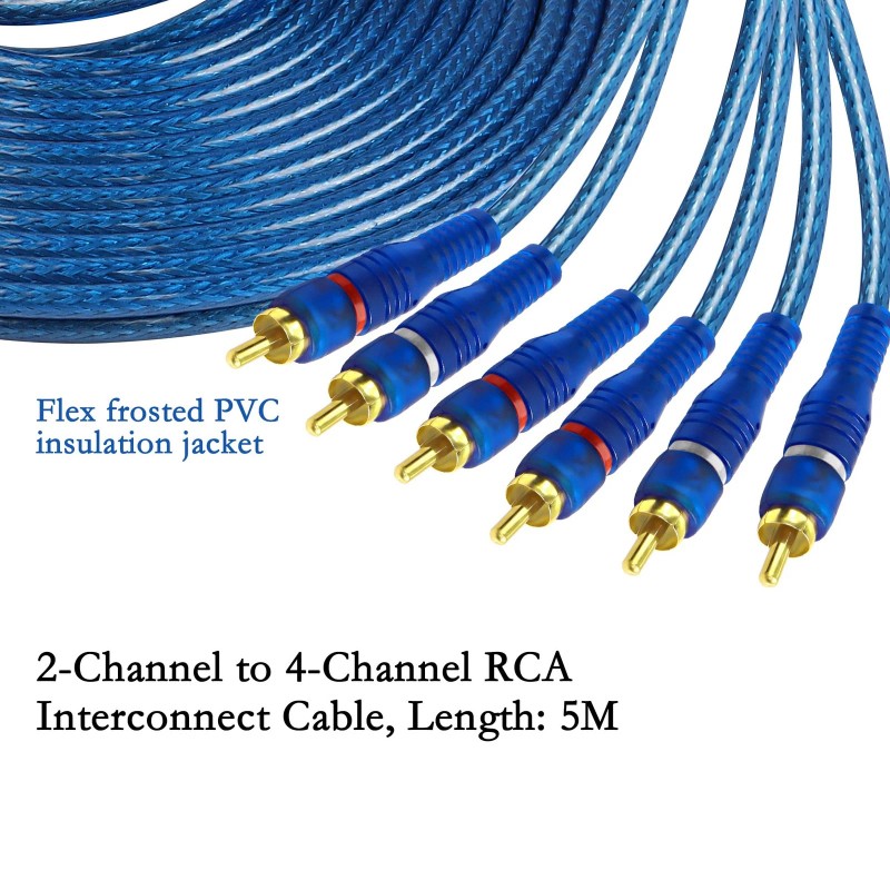 MEIRIYFA RCA Car Audio Cable Y Splitter Adapter Cord 2