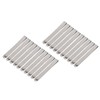 20pcs Stainless Steel Hemming Clips 3 Inch Measurement Ruler Quilting