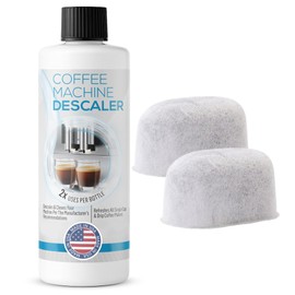 Keurig Compatible Descaling Solution (1 Bottle, 2 Uses Plus 2 Filters) - Universal Descaler Cleaner Concentrate Kit For All 1.0 & 2.0 K-Cup Pod Machines and Espresso Machines