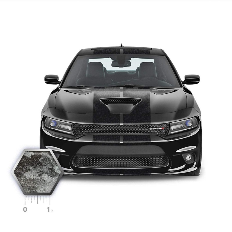 - Dual 12" Racing Stripes Air Release Self Healing Vinyl