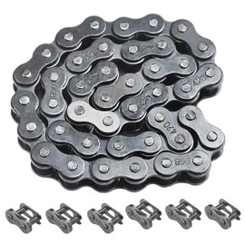 HOLATO Front #420 Roller Chain 42 Links + Master Link for 196cc 212cc 6.5hp Coleman CT200U CT200U-EX BT200X Baja Warrior Hensim Massimo TrailMaster MB165 MB200 Mini Bike Heavy Duty Parts
