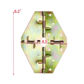 Coshar 2pcs 180 Folding Spring Hinges Heavy Duty Drop Leaf Table Hinge and Hardware Kits with Screws for Drop Leaf Table, Large